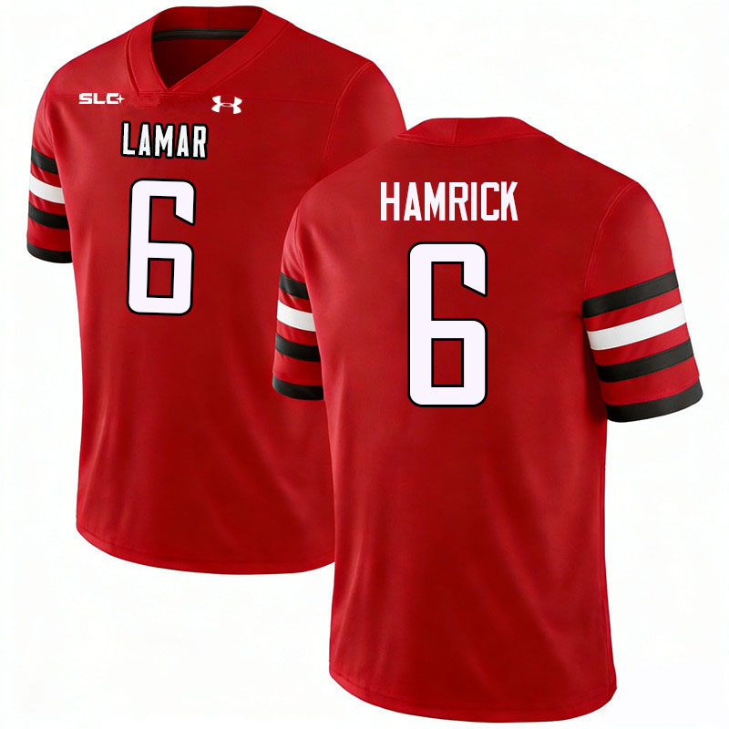 Lamar Cardinals #6 Ronnie Hamrick College Football Jerseys,Uniforms-Red